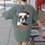 Boston Terrier Santa Claus Hat Merry Christmas Dog X-Mas Women's Comfort Colors T-Shirt Back Print Moss