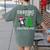 Boston Terrier Santa Hat Dabbing Around The Christmas Tree Women's Comfort Colors T-Shirt Back Print Moss