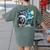 Boston Terrier Santa Starry Night Van Gogh Christmas Dog Men Women Kids Women's Comfort Colors T-Shirt Back Print Moss