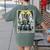 Boston Terrier Tarot Card Dog Women's Comfort Colors T-Shirt Back Print Moss