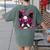 Boston Terrier Valentines Day Shirt Heart Dog Lover Women's Comfort Colors T-Shirt Back Print Moss