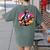 Boston Terrier Wearing A Cowboy Hat On T-Rex Women's Comfort Colors T-Shirt Back Print Moss