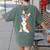 Brindle Boston Terrier Dog Patriotic Shirt USA Flag Women's Comfort Colors T-Shirt Back Print Moss