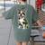 Camo Boston Terrier Pet Owner Camouflage Dog Lover Women's Comfort Colors T-Shirt Back Print Moss