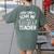 You Can't Scare Me I'm A Retired Teacher Ex-Teacher Teaching Women's Comfort Colors T-Shirt Back Print Moss