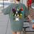 Celebration Event Birthday Party Boston Terrier Women's Comfort Colors T-Shirt Back Print Moss