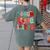 Christmas Coquette Bow Teacher Teach Love Inspire Women's Comfort Colors T-Shirt Back Print Moss