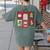 Christmas Teacher Stamps Women's Comfort Colors T-Shirt Back Print Moss