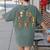 Coffee Teach Repeat Leopard Print Back To School Teachers Women's Comfort Colors T-Shirt Back Print Moss