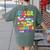 Color The World With Kindness Teachers Back To School Women's Comfort Colors T-Shirt Back Print Moss