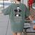 Cute Boston Terrier Dad Dog Lovers Puppy Bostie Owner Women's Comfort Colors T-Shirt Back Print Moss