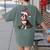 Cute Boston Terrier Dog Christmas Merry X-Mas Graphic Women's Comfort Colors T-Shirt Back Print Moss