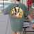 Cute Boston Terrier Spring Flower Garden Colorful Puppy Dog Women's Comfort Colors T-Shirt Back Print Moss