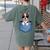 Cute Pocket Boston Terrier Lover Dog Mom Women's Comfort Colors T-Shirt Back Print Moss