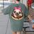 Cute Pug Shirt Donut Girls Dog Women's Comfort Colors T-Shirt Back Print Moss