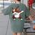 Dabbing Red Boston Terrier Dab Dance Dog Men Women Kids Women's Comfort Colors T-Shirt Back Print Moss