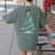 DNA Helix Christmas Tree Scientist Biology Science Teacher Women's Comfort Colors T-Shirt Back Print Moss