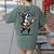 Dog Playing Guitar Singing Boston Terrier For Men Women Girls Kids Women's Comfort Colors T-Shirt Back Print Moss