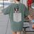 Dog In Your Pocket Boston Terrier For Men Women Girls Kids Women's Comfort Colors T-Shirt Back Print Moss