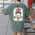 Early Head Start Life Messy Bun Back To School Teacher Women Women's Comfort Colors T-Shirt Back Print Moss