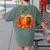 Fall Book Autumn Reading Teacher Halloween Pumpkin Season Women's Comfort Colors T-Shirt Back Print Moss