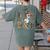 Fall Holiday Themed Thanksgiving Halloween Teacher Trick Or Women's Comfort Colors T-Shirt Back Print Moss