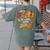 Lets Fall In Love With PE Teacher Thanksgiving Women's Comfort Colors T-Shirt Back Print Moss