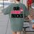 Our Flock Rocks Flamingo Mother's Day Teacher Women's Comfort Colors T-Shirt Back Print Moss Our Flock Rocks Flamingo Mother's Day Teacher Women's Comfort Colors T-Shirt Back Print Moss