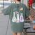 Flowers Test Tube Chemistry Student Science Teacher Women Women's Comfort Colors T-Shirt Back Print Moss