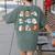 Ghost Reading Teacher Halloween Librarian Book Lover School Women's Comfort Colors T-Shirt Back Print Moss
