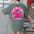 Ghost And Witch Boston Terrier Dog In October We Wear Pink Women's Comfort Colors T-Shirt Back Print Moss