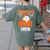 Girl Toddler Boo Crew Daycare Teacher Halloween Party Women's Comfort Colors T-Shirt Back Print Moss