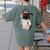 Girls I Heart Mom Love Mama Boston Terrier Dog Lover Women's Comfort Colors T-Shirt Back Print Moss
