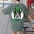 Green Boston Terrier Shamrock St Patricks Day Boston Terrier Women's Comfort Colors T-Shirt Back Print Moss