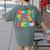 Groovy In My Middle School Era Back To School Teacher Women's Comfort Colors T-Shirt Back Print Moss