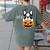 The Halloween Boston Terrier Women's Comfort Colors T-Shirt Back Print Moss