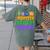 Halloween Monster Math Teacher Men Women Women's Comfort Colors T-Shirt Back Print Moss