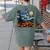 Halloween Pumpkin Starry Night Van Gogh Art Teacher Women's Comfort Colors T-Shirt Back Print Moss