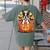 Halloween Retro Boston Terrier Women's Comfort Colors T-Shirt Back Print Moss