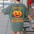 Halloween Teacher Librarian Pumpkin Reading Books Men Women Kids Women's Comfort Colors T-Shirt Back Print Moss