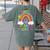 Happy 50th Days Of School Rainbow Teacher 50 Days Smarter Women's Comfort Colors T-Shirt Back Print Moss Happy 50th Days Of School Rainbow Teacher 50 Days Smarter Women's Comfort Colors T-Shirt Back Print Moss