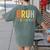 Happy Friyay Teacher Shirt Cute Teacher Fashion Bruh Fri-Yay Women's Comfort Colors T-Shirt Back Print Moss