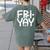 Happy Friyay Teacher Shirt Cute Teacher Fashion Fri-Yay Women's Comfort Colors T-Shirt Back Print Moss