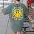 Happy To See Your Face Hippie Smile Back To School Teachers Women's Comfort Colors T-Shirt Back Print Moss