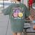 Happy To See Your Face Smile Face Teacher Back To School Women's Comfort Colors T-Shirt Back Print Moss