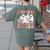 Haunted By My TBR Cute Ghosts Book Reading Teacher Halloween Women's Comfort Colors T-Shirt Back Print Moss