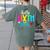 Hello Sixth Grade Cute Back To School 6th Grade Teacher Kids Women's Comfort Colors T-Shirt Back Print Moss