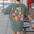 In My Holly Xmas Jolly Teacher Era Teacher Vibes Christmas Women's Comfort Colors T-Shirt Back Print Moss In My Holly Xmas Jolly Teacher Era Teacher Vibes Christmas Women's Comfort Colors T-Shirt Back Print Moss