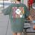 Infant Teacher Boo Crew Halloween Costume Women's Comfort Colors T-Shirt Back Print Moss