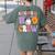 Kindergarten Boo Crew Spooky Kindergarten Halloween Teacher Women's Comfort Colors T-Shirt Back Print Moss